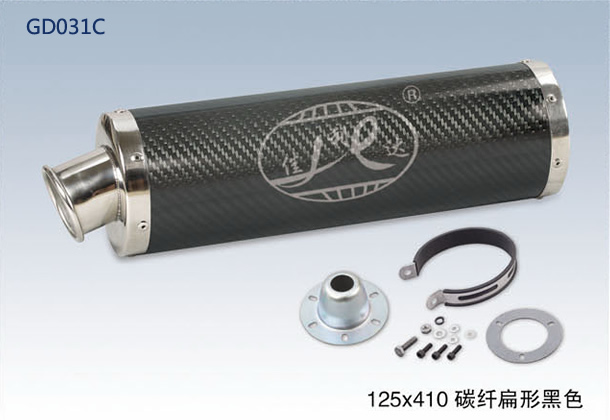 125X410 OVAL CARBON FIBER BLACK